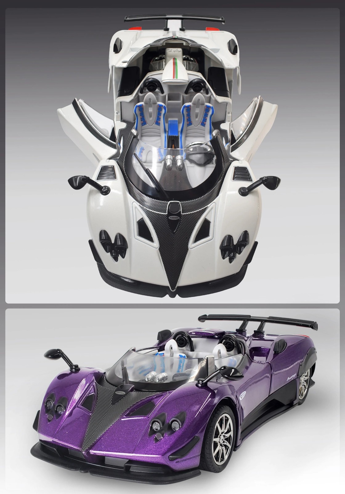 1:24 Pagani Zonda Car Model Alloy Convertible Sports Car Ornaments Car Model