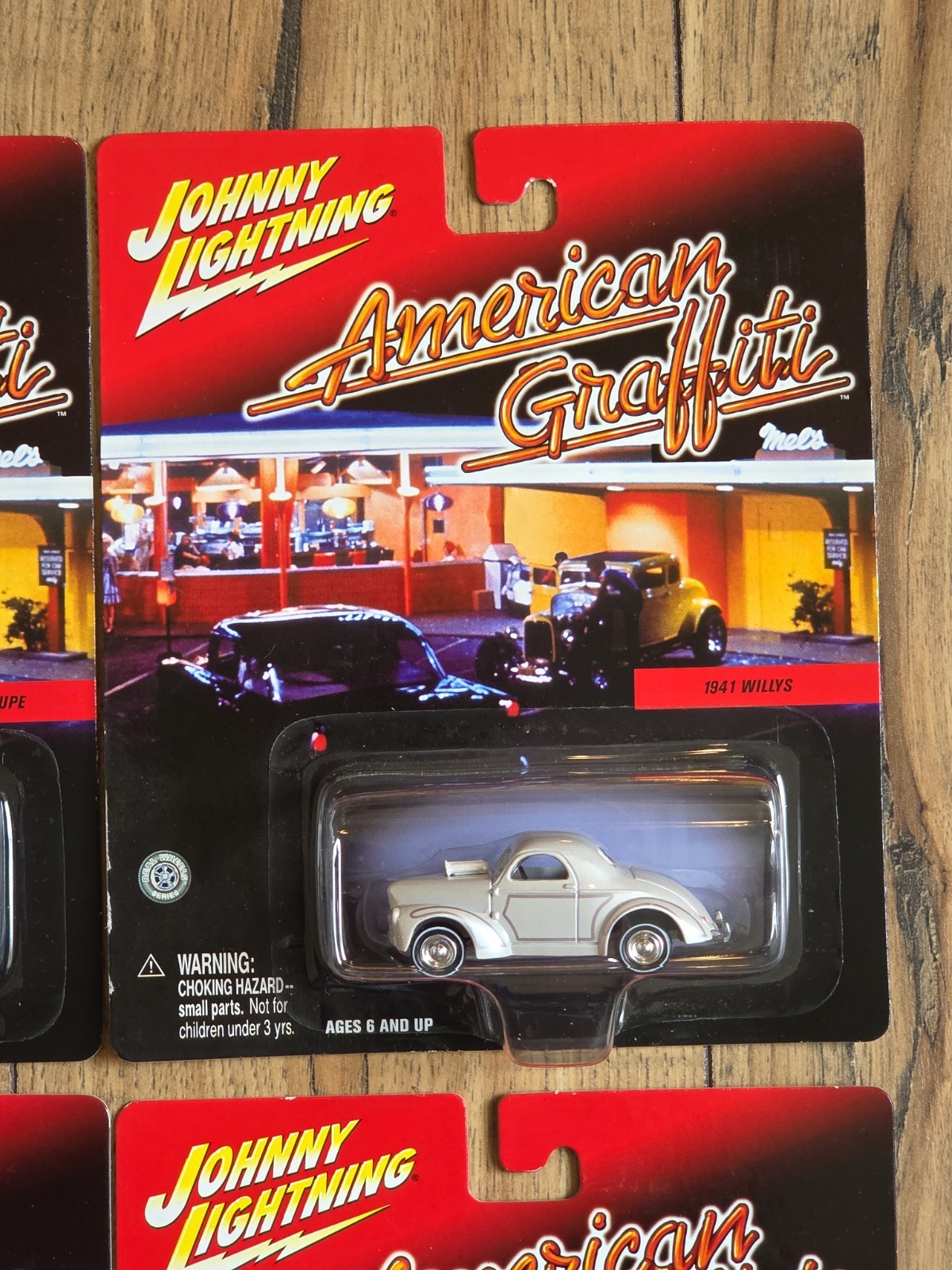 4 American Graffiti Johnny Lightning 1932 Ford Coupe, Willis, Custom Mercury