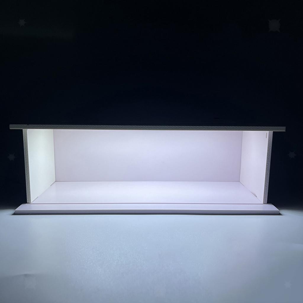 Garage Display Case with LED Backdrop Acrylic Cover Display Case for Figures for