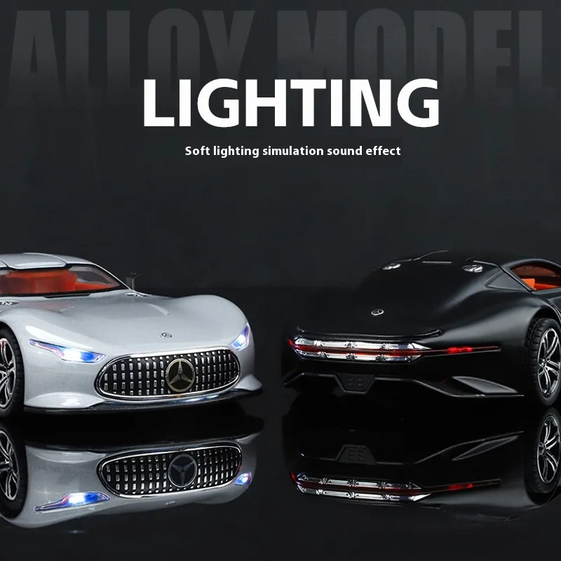 1: 24 Mercedes-Benz AMG alloy model car with sound and light sports car model