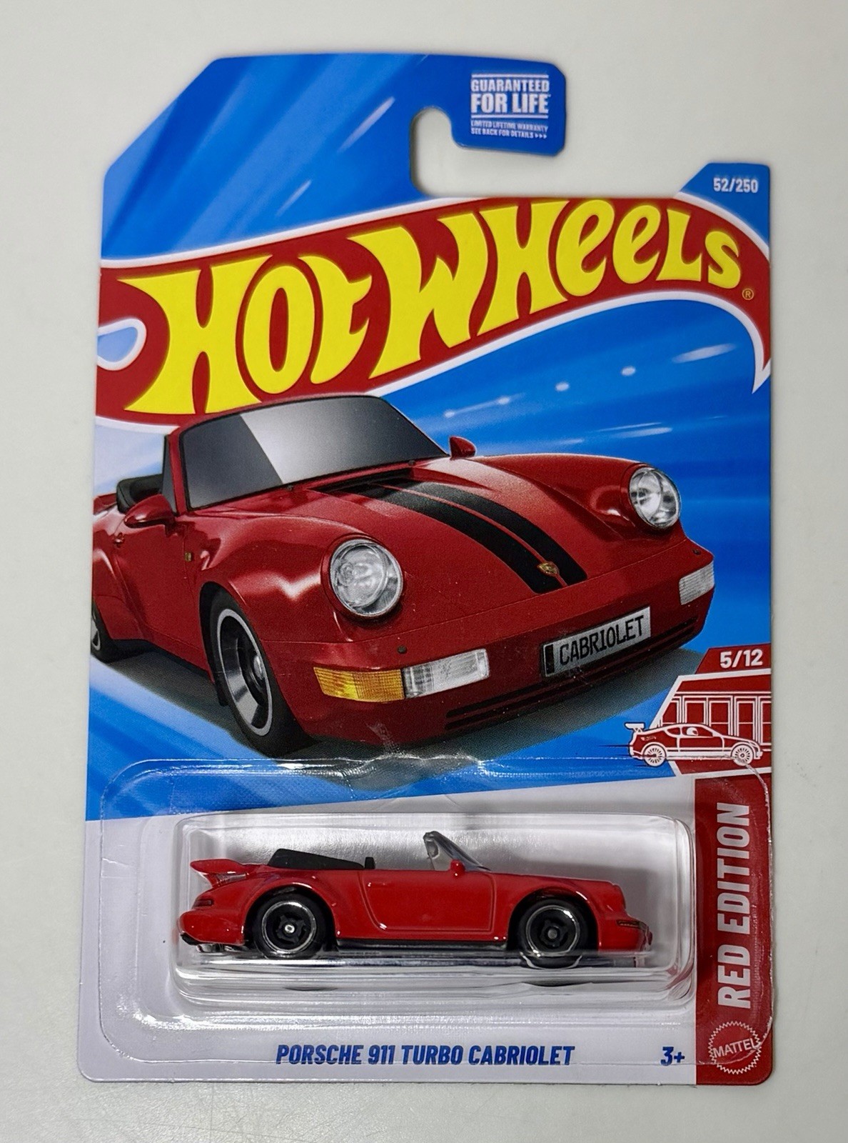Hot Wheels Red Edition Porsche 911 Turbo Cabriolet 1:64 Brand New