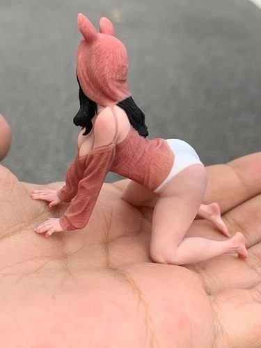 US Miniature Figure Scene Prop 1/18 Bear Sister Cute Beauty Sculpt Resin Diorama