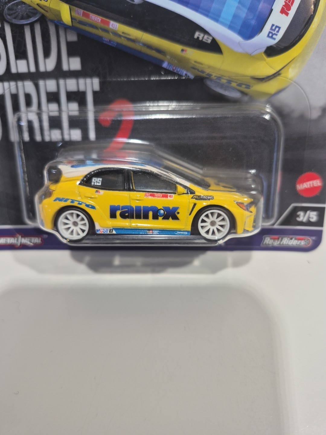 Hot Wheels Premium 2023 Toyota GR Corolla Slide Street 2 Car Culture Rain-X H9