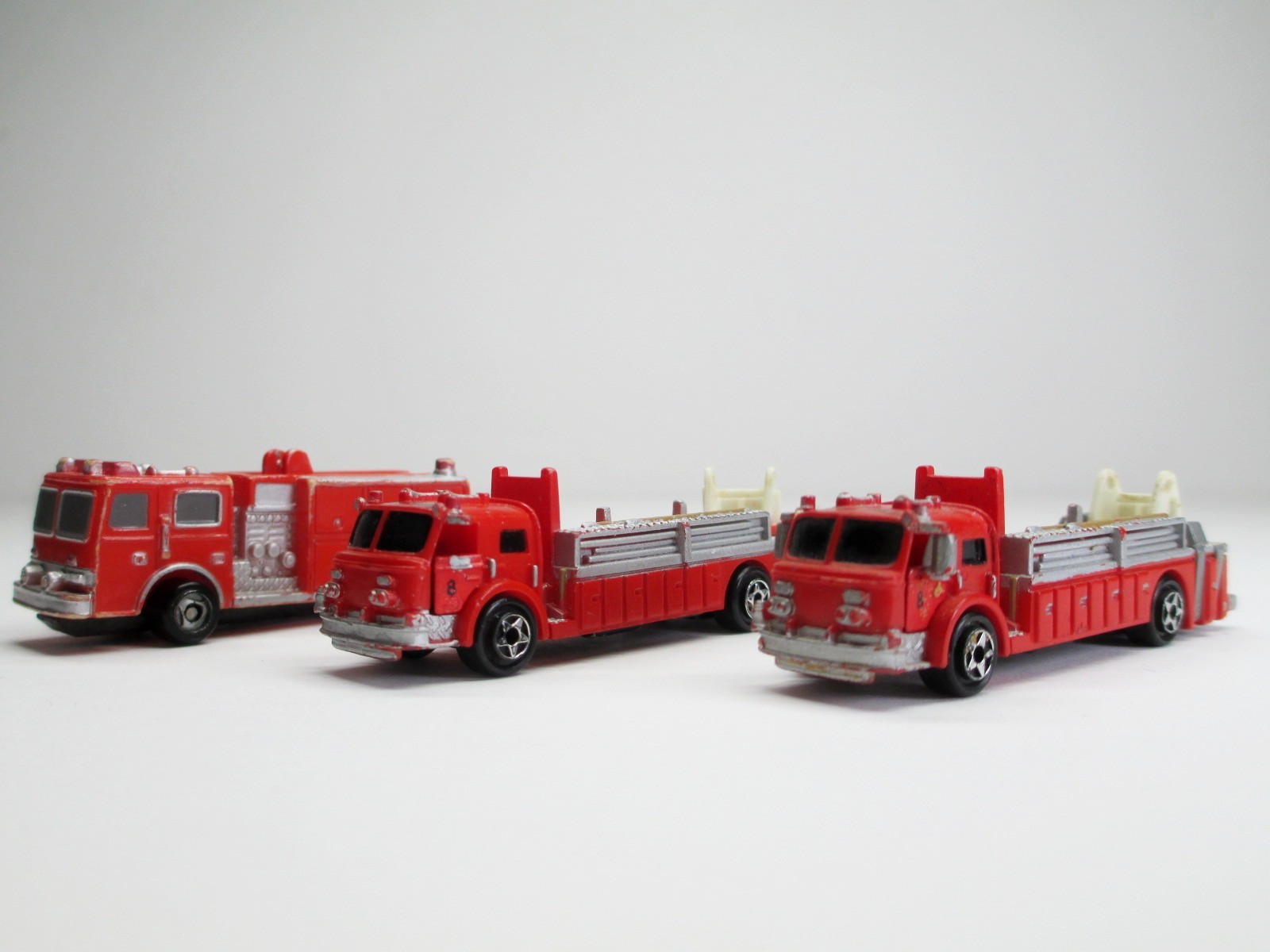 Micro Machines Fire Engine Trucks N Scale Pumper Red Emergency Vehicles Lot