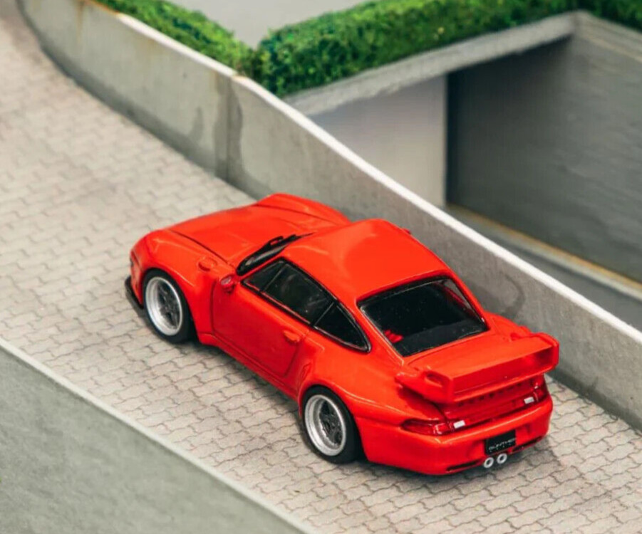 Tarmac 1/64 PORSCHE 911 (993) Remastered Gunther Werks Diecast Model Car -RED-