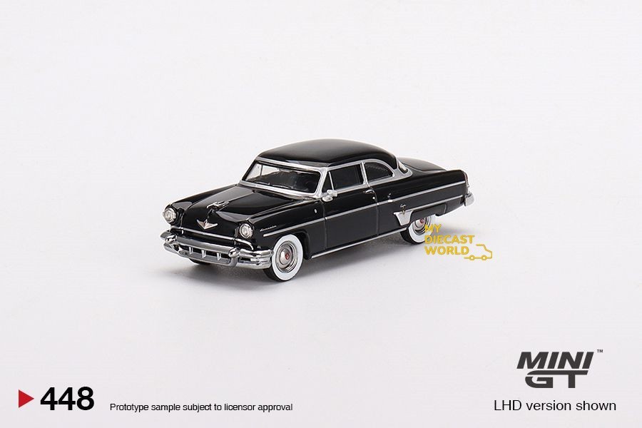 1:64 Mini GT #448 1954 Lincoln Capri Black Limited Edition mgt00448