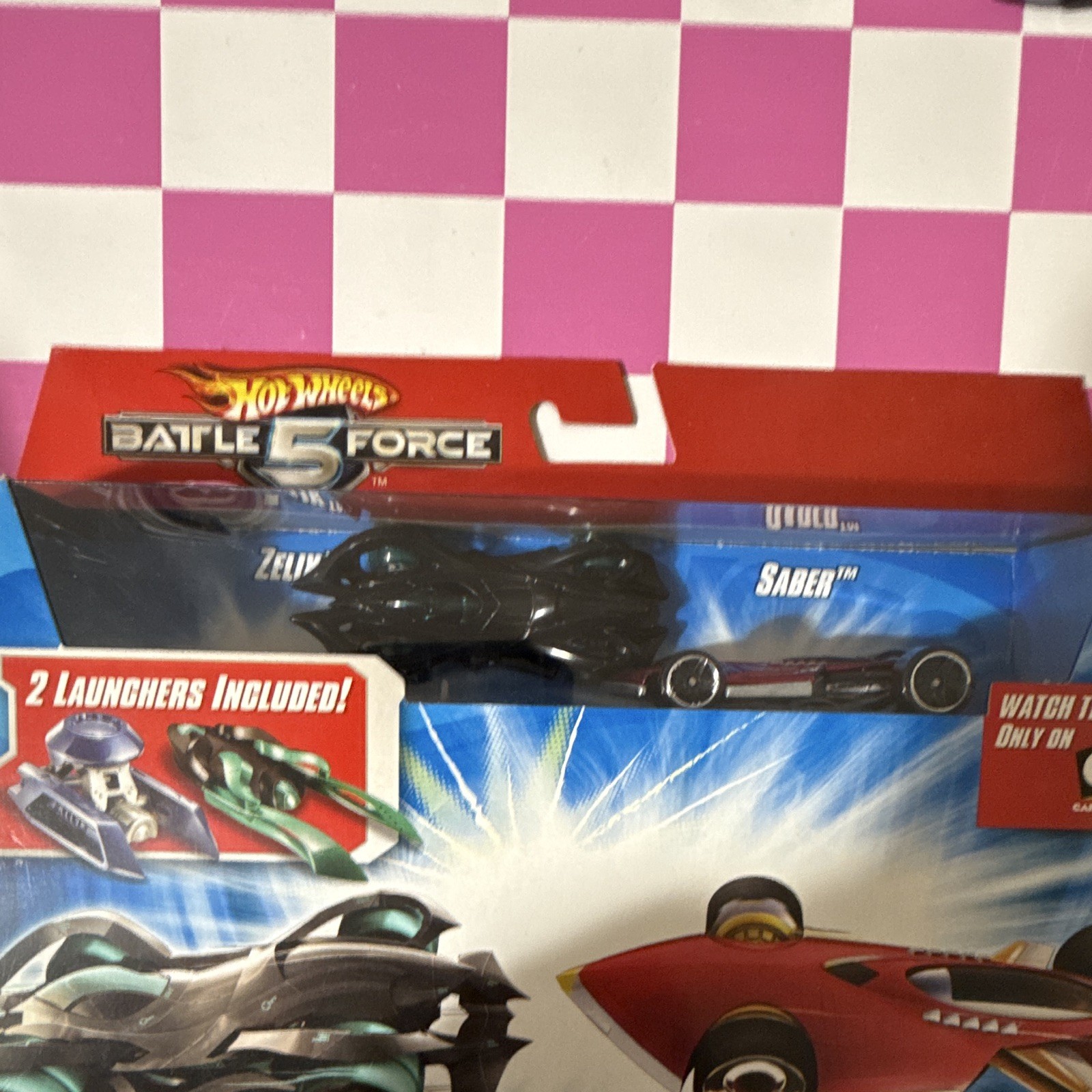 Hot Wheels Battle Force 5 Battle Pack 2 Cars + 2 Launchers Unopened Box