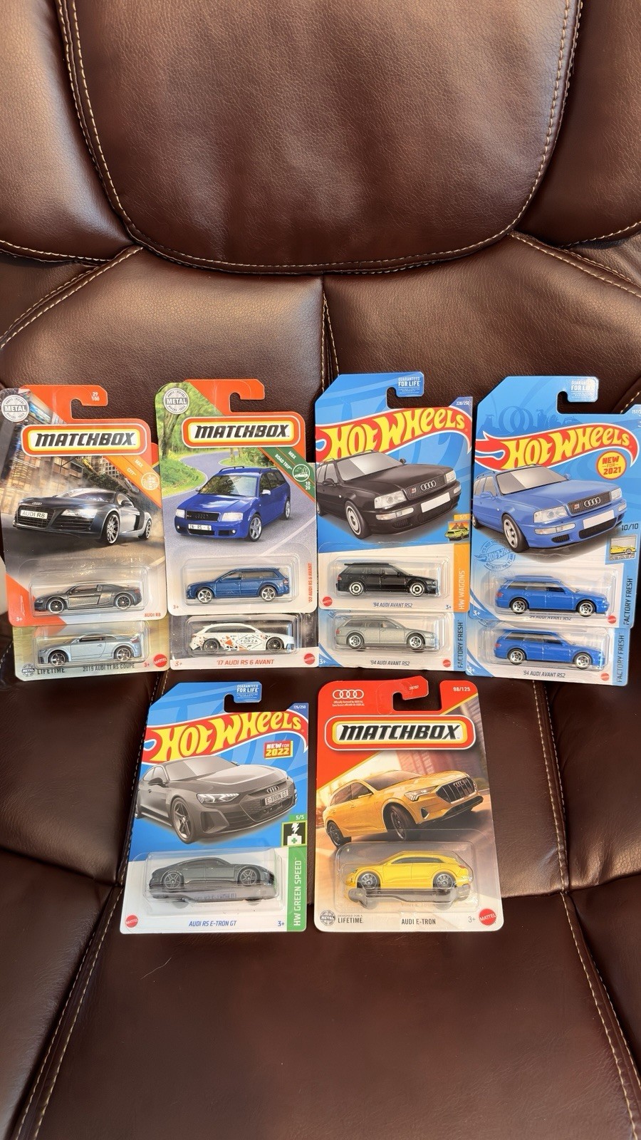 Hot Wheels Lot Of 10 Audi R8 TT RS 6 Avant 17 02 94 E-Tron GT Blue Black Silver
