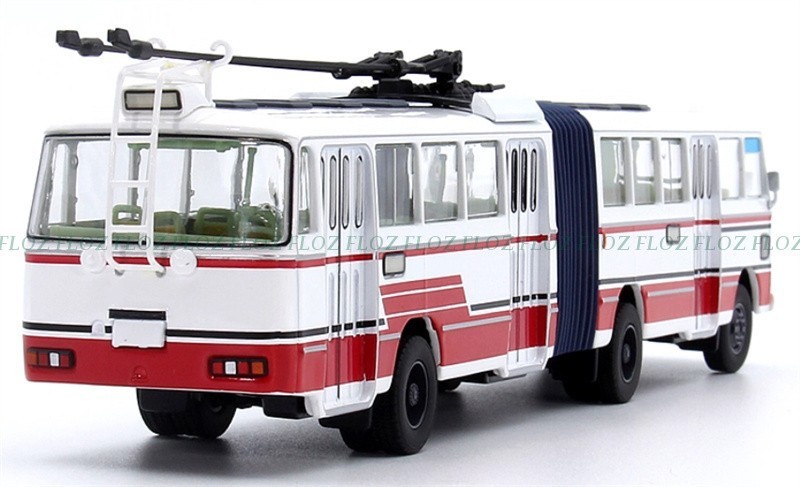 Auto-glimpse Shanghai Bus SK561G Articulated Trolley Bus 1:64 Model Metal Gift