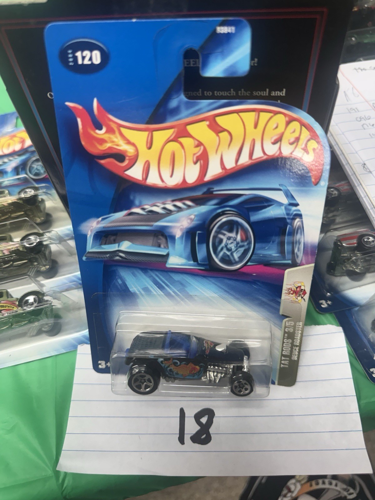 HOT WHEELS DEUCE ROADSTER, BLACK; 2004 Tat Rods Series 3/5 #120
