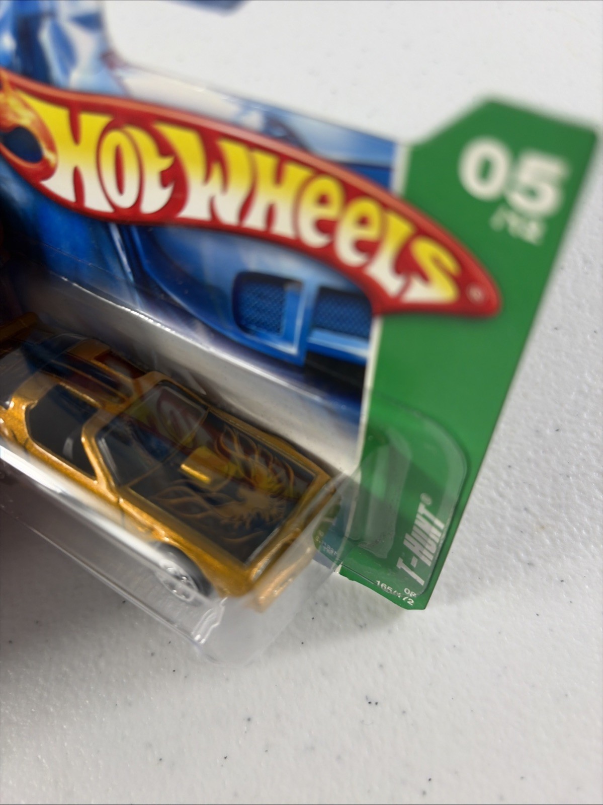 2007 HOT WHEELS TREASURE HUNT PONTIAC HOT BIRD GOLD SHORT CARD 5/12 #165/172