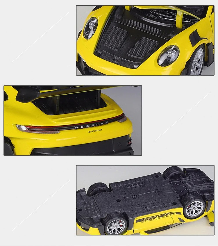 1:24 PORSCHE 911 GT3 RS Alloy Diecast Racing Car Model Sound/Light Toy Gift NEW