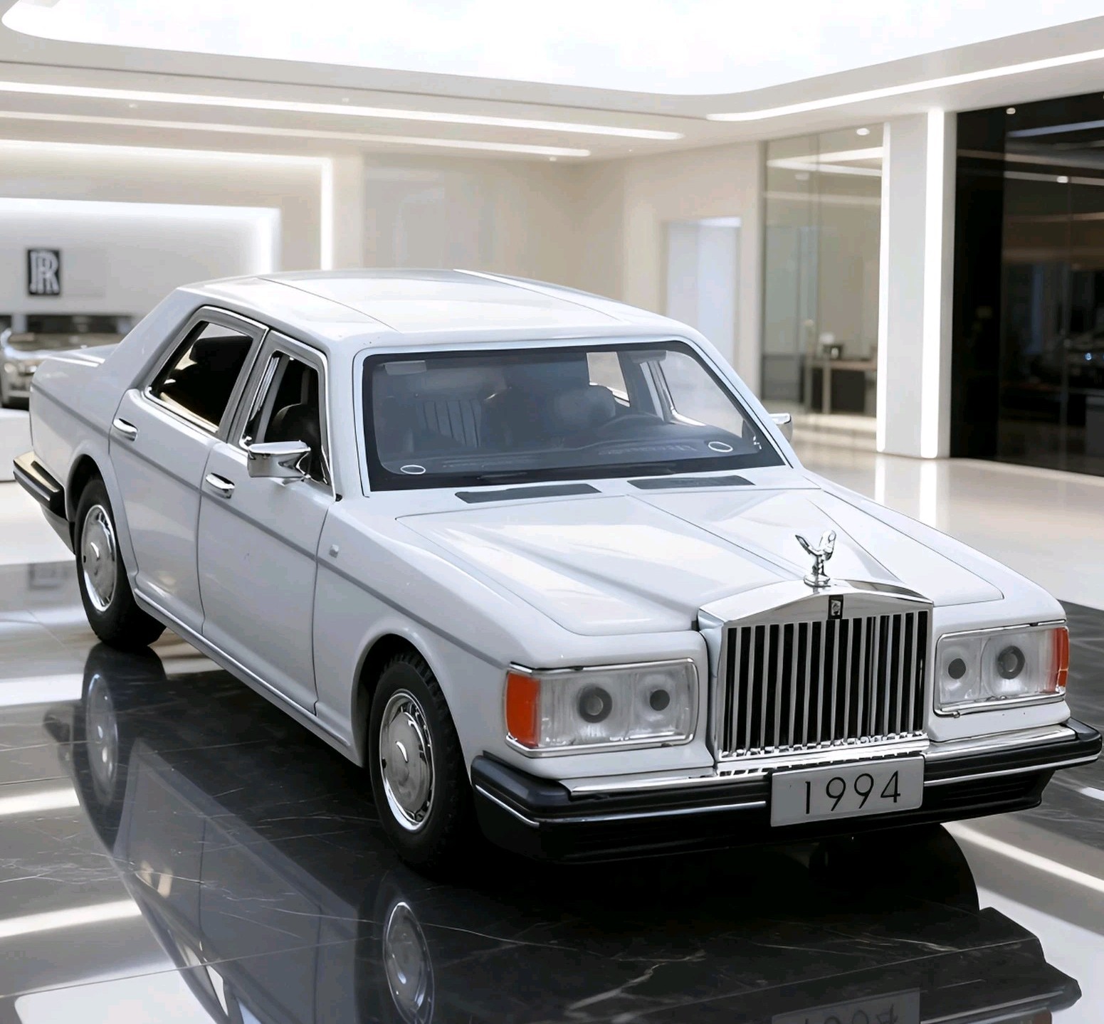 1:32 Vintage 1994 Rolls Royce Silver Spur Diecast-A Collectible Light Sound Toy