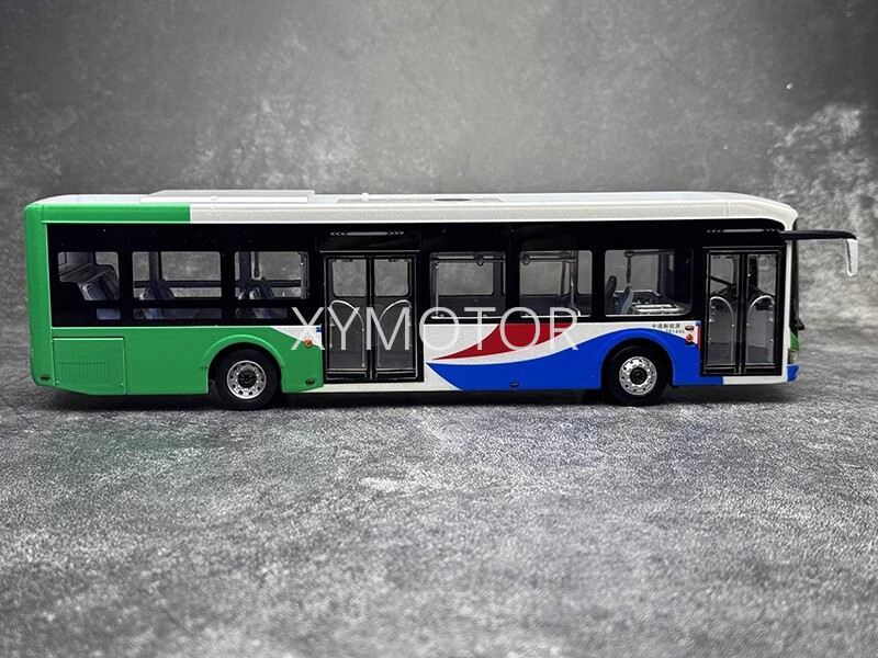 1:42 Zhongtong City Bus N12 LCK6126EVGRA1 electric Qingdao Bus Diecast Car Model