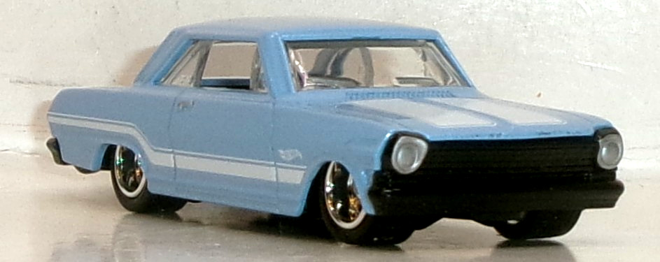 LOOSE 2026 HOT WHEELS 1:64 LIGHT BLUE ’63 CHEVY ll WHEEL SWAP REAL RIDERS