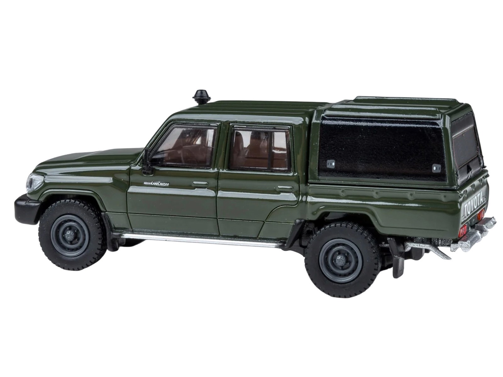 2014 Toyota Land Cruiser LC 79 with Camper Shell Military Green 1/64
