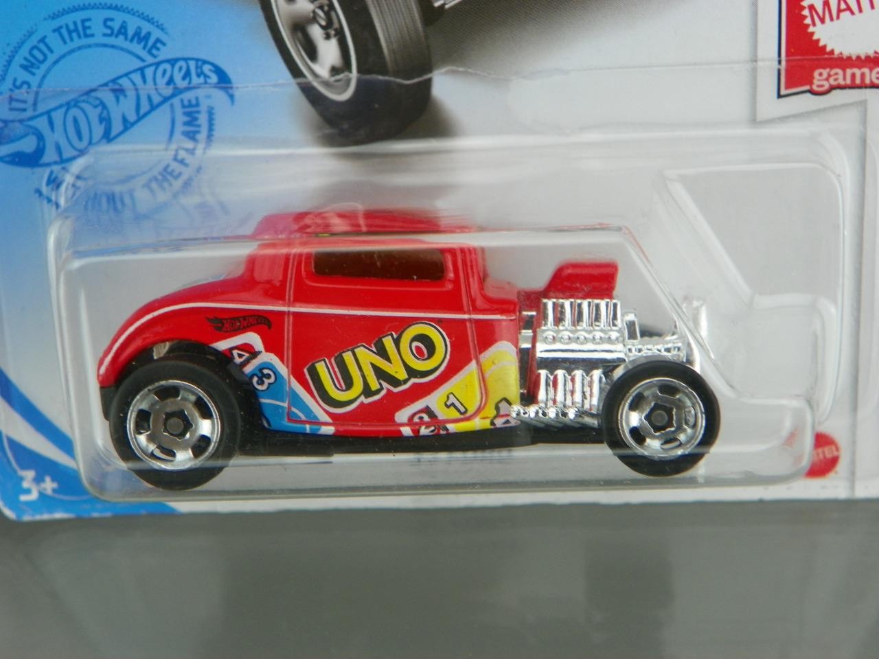 Hot Wheels 2020 Mattel Games 1/5 UNO / DOS Blue & Red ’32 Ford Roadster Lot NEW