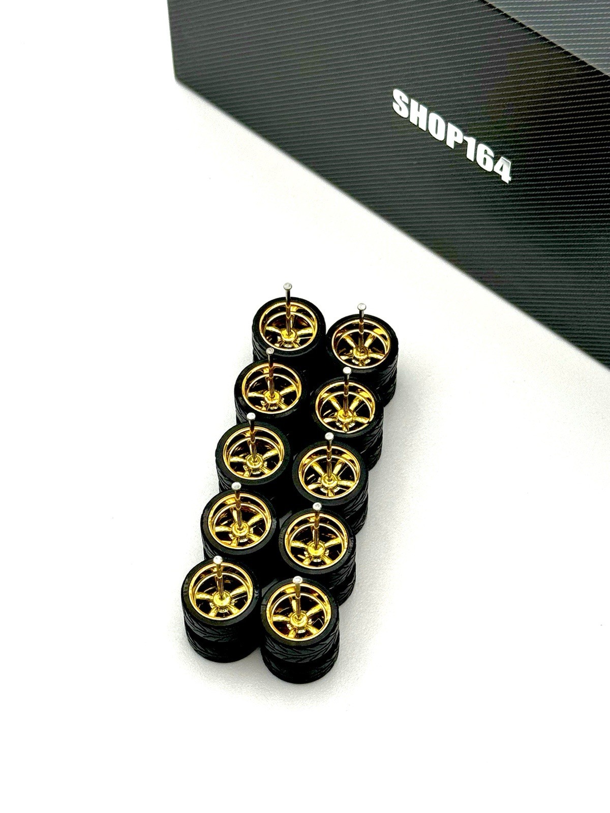 1:64 Replacement Wheels for HW 83 Silverado w/ Rubber Tire Cragar 5 Pack Gold