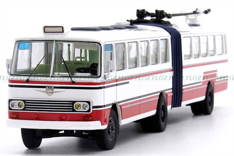 Auto-glimpse Shanghai Bus SK561G Articulated Trolley Bus 1:64 Model Metal Gift