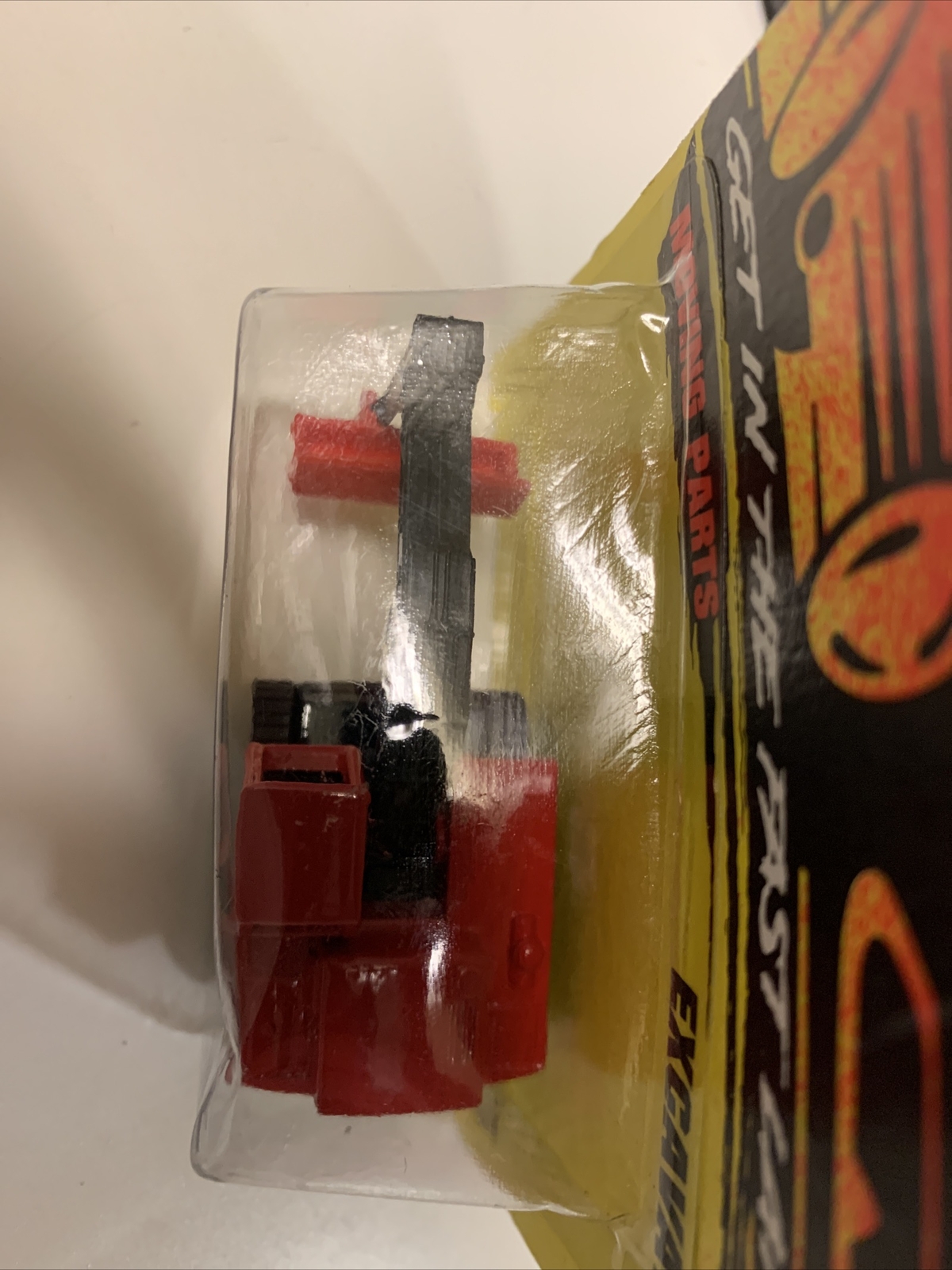 1995 Matchbox Action System Excavator #6 rare red version with error, new in box