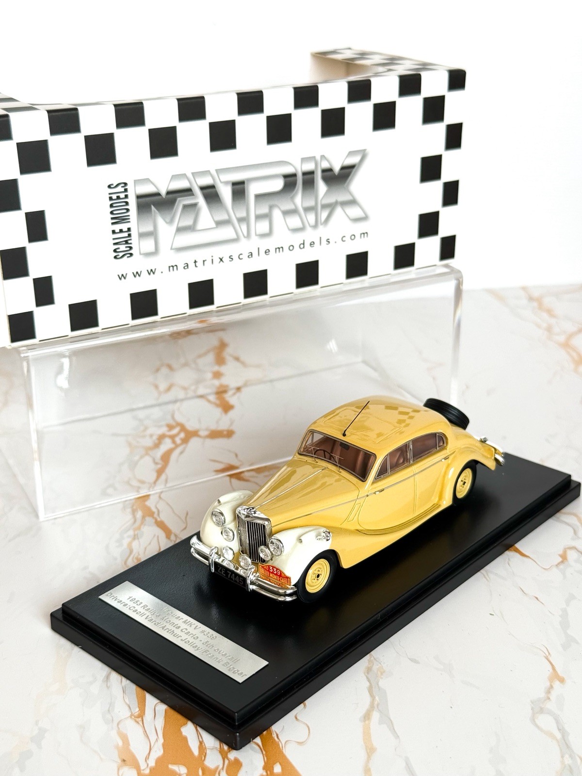 Matrix 1:43 Jaguar MK V #339 1953 Monte Carlo Rally 5th Resin Model MXR41001-043