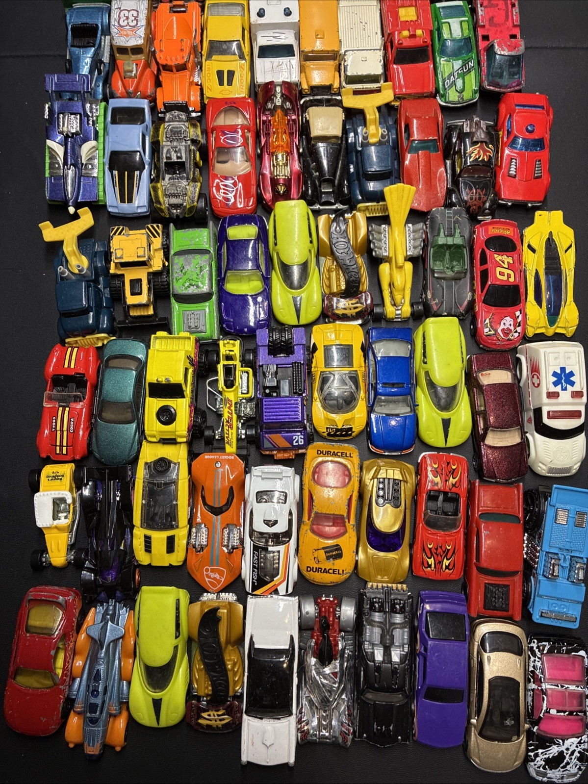 89 LOT DIECAST Metal Cars Trucks Loose Hot Wheels Matchbox Bulk Varied 80s 70s
