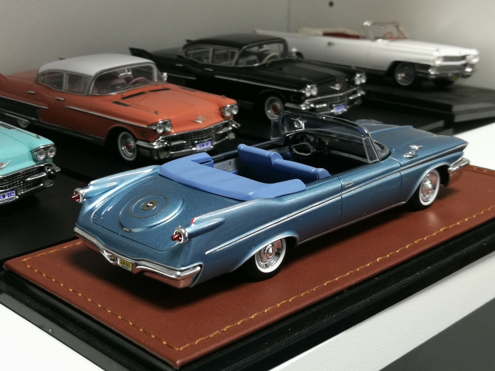1960 Imperial conv 1/43 GLM resin n Brooklin Moonstone Blue Ltd Top down
