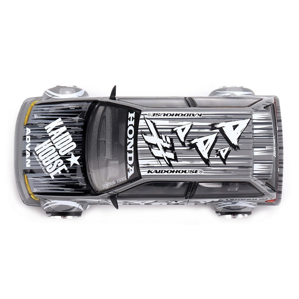 1/64 Kaido House x Mini GT Honda Civic (EF) Kaido Manga V1 Silver KHMG260