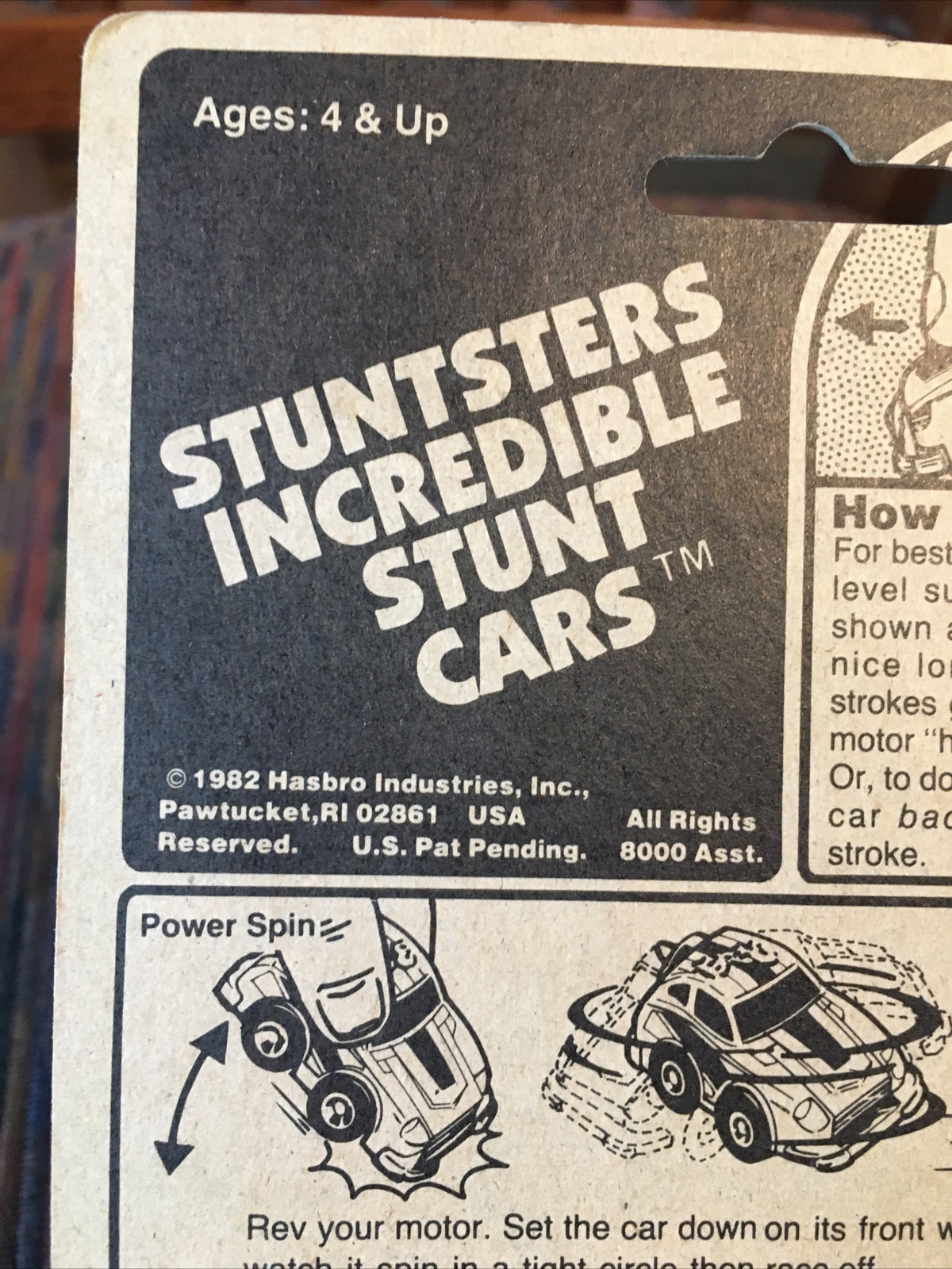 1982 Hasbro Stuntsters In Original Unopened Package Pull Car Japan