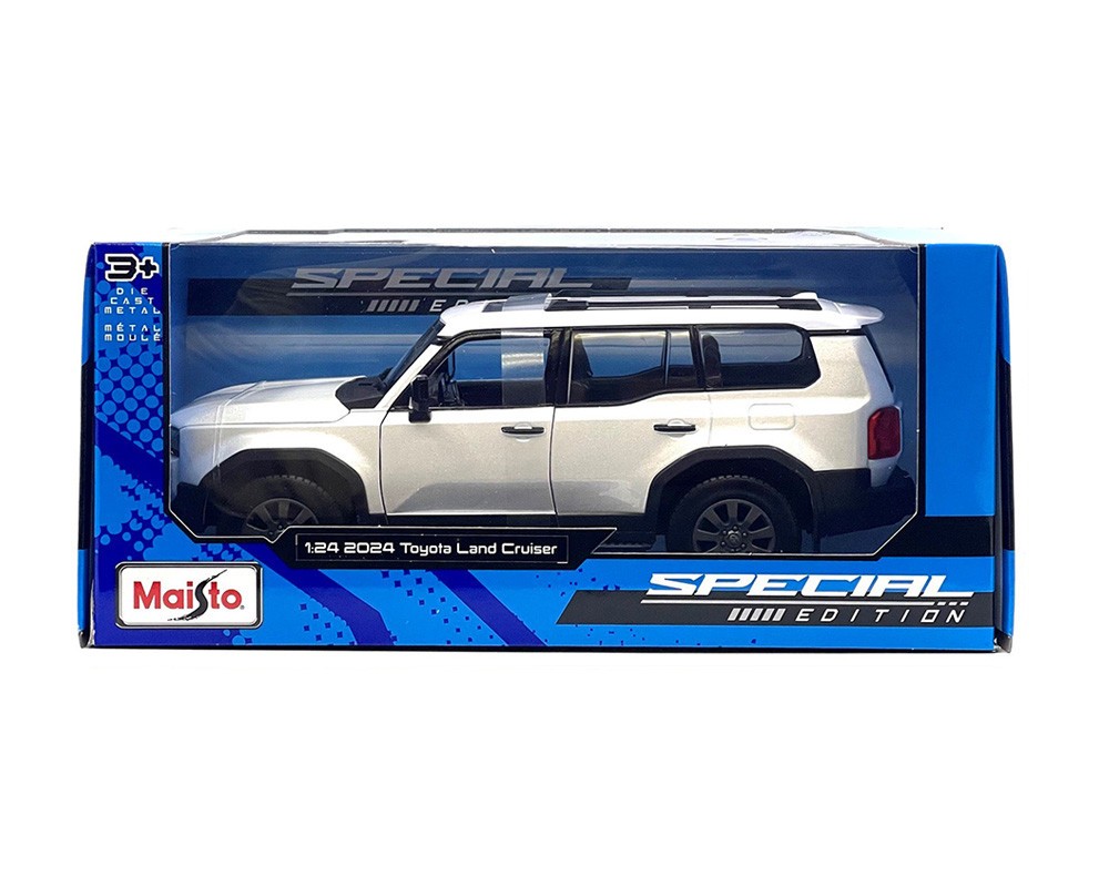 MAISTO 1:24 2024 TOYOTA LAND CRUISER PEARL WHITE DIECSAT MODEL TRUC 32924