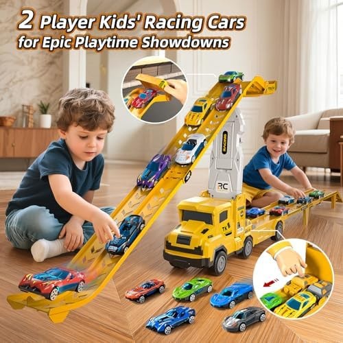 Transport Truck Toys for 3 4 5 6 7 Years Old Boys,Toy Cars Track Set Transpor…