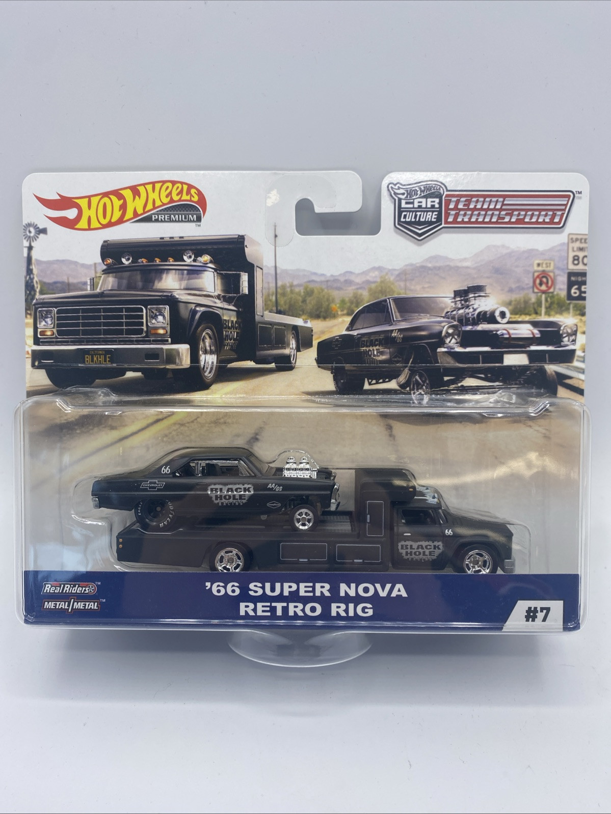 Hot Wheels Car Culture Team Transport 66 Super Nova Retro Rig Black Hole #7