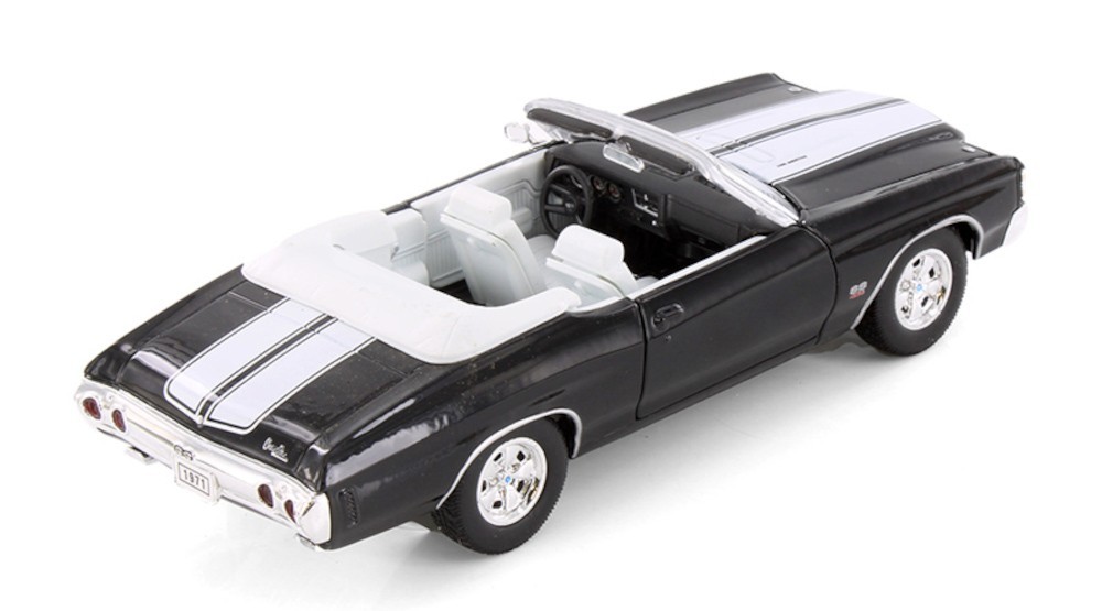 1971 Chevrolet Chevelle SS 454 1/24 Scale Diecast Model by Welly – BLACK