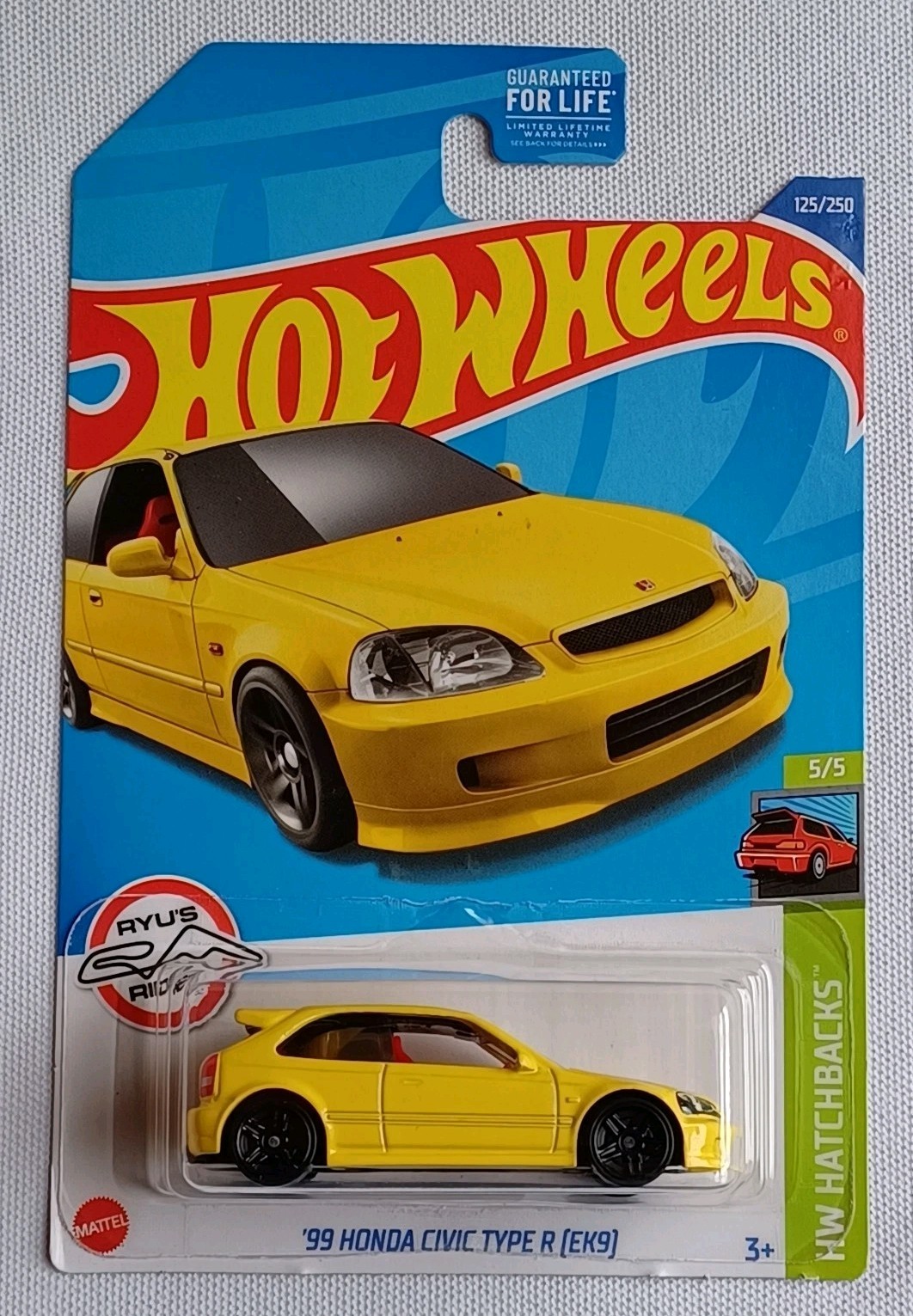 2021 HOT WHEELS *’99 HONDA CIVIC TYPE R (EK9)* *RYU’S RIDES* *VERY RARE* SEALED