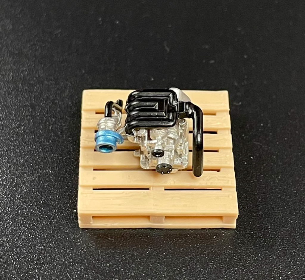 1/64 Diorama Garage Car Turbo Engine Model Tuning Workshop Scene Accessory Props
