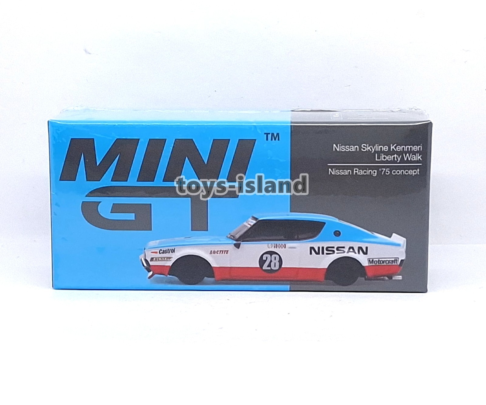 MINI GT 1212 NISSAN SKYLINE KENMERI LIBERTY WALK NISSAN RACING ’75 CONCEPT RHD