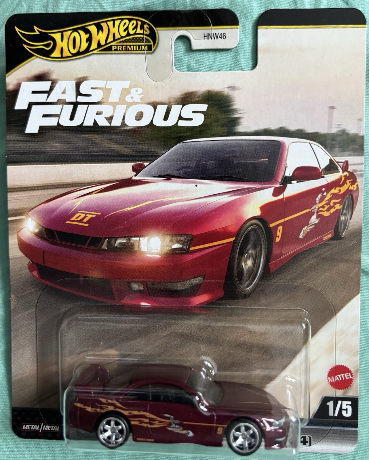 HOT WHEELS PREMIUM FAST & FURIOUS NISSAN 240SX (S14) Burgundy
