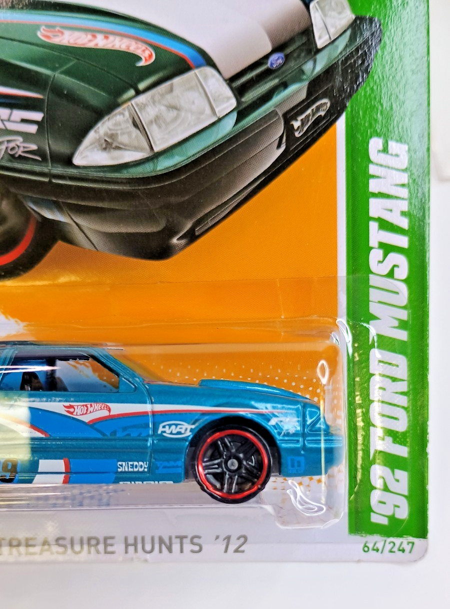 2011 Hot Wheels TREASURE HUNTS ’12 ~ ’92 FORD MUSTANG Blue ~ NEW SEALED