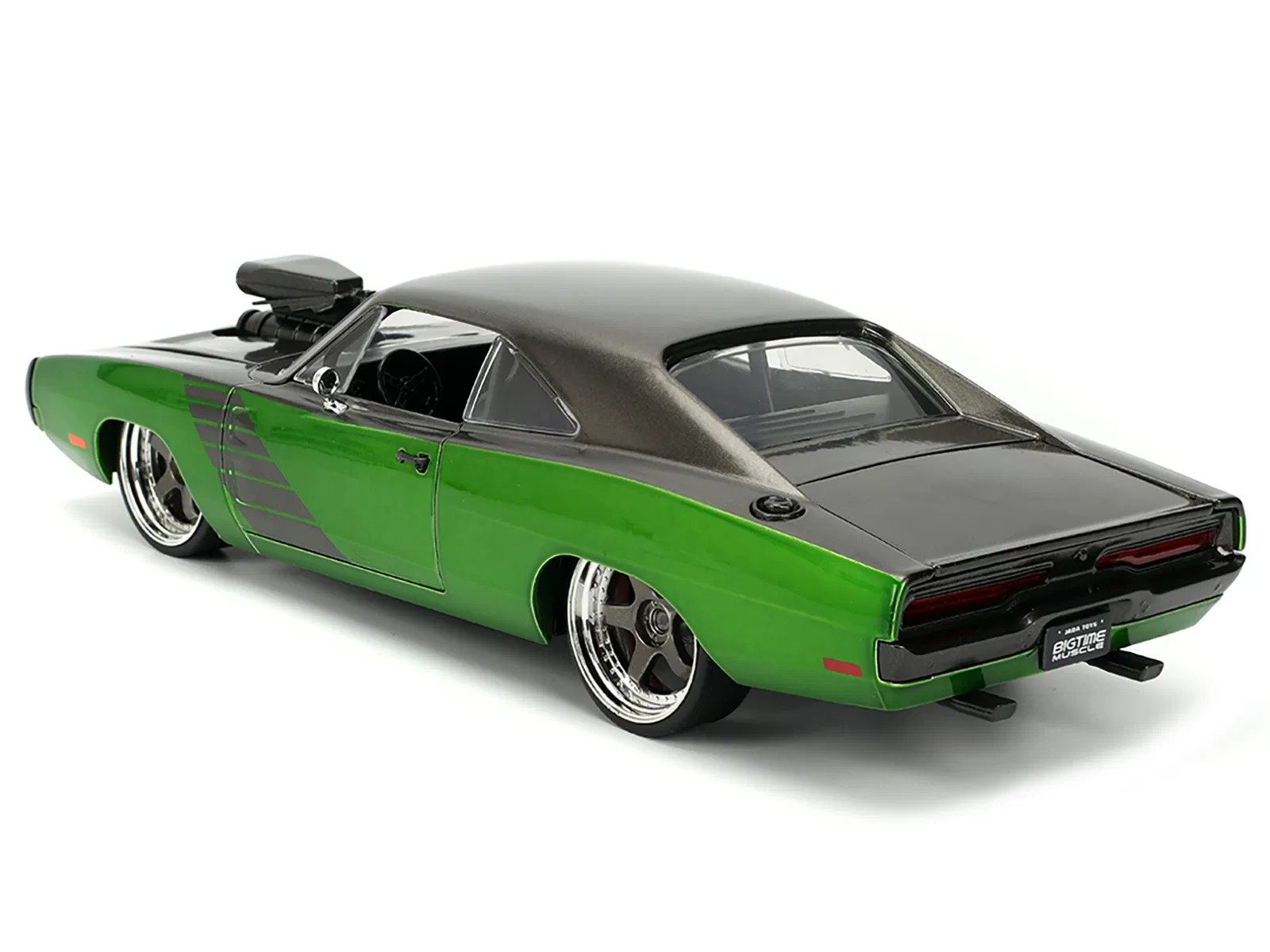 1970 Dodge Charger R/T (Dark Gray & Green Metallic) “Bigtime Muscle” Diecast Mod