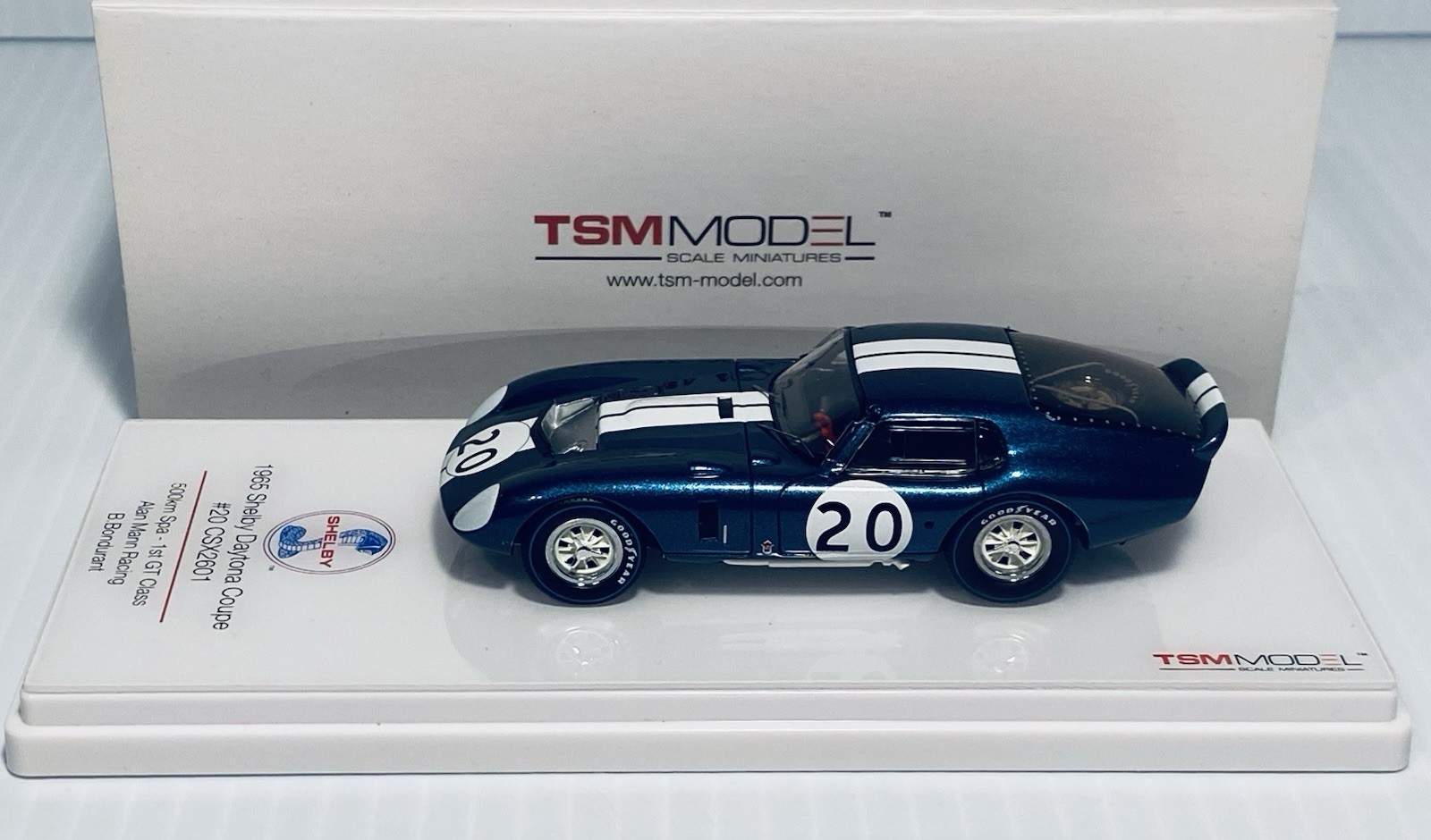 Rare TSM 1965 Shelby Daytona Coupe #20 500KM Spa 1 Alan Mann Racing B. Bondurant