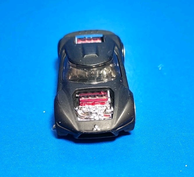 Hot wheels Mitsubishi Double Shotz Black And Red With Clear Glass Scale 1:64