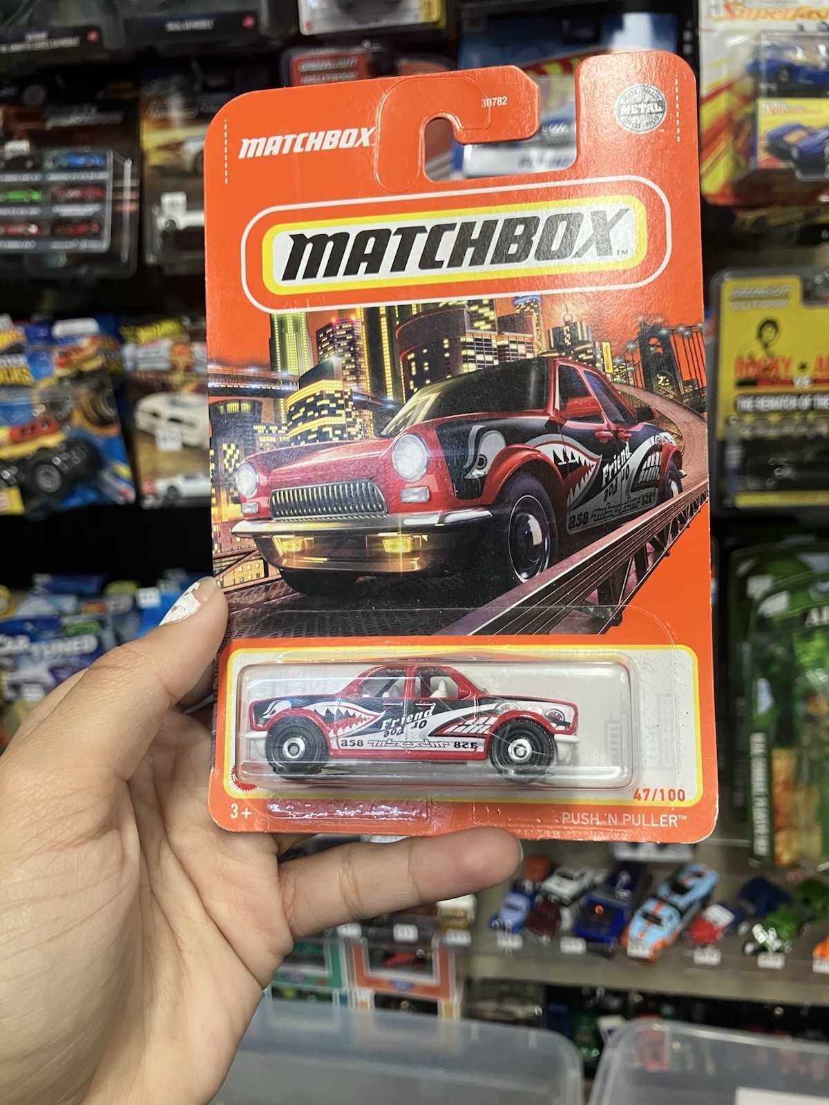 2022 Matchbox Push N Puller Friend Or Foe 47/100 MBX City Red 1/64 Scale Diecast