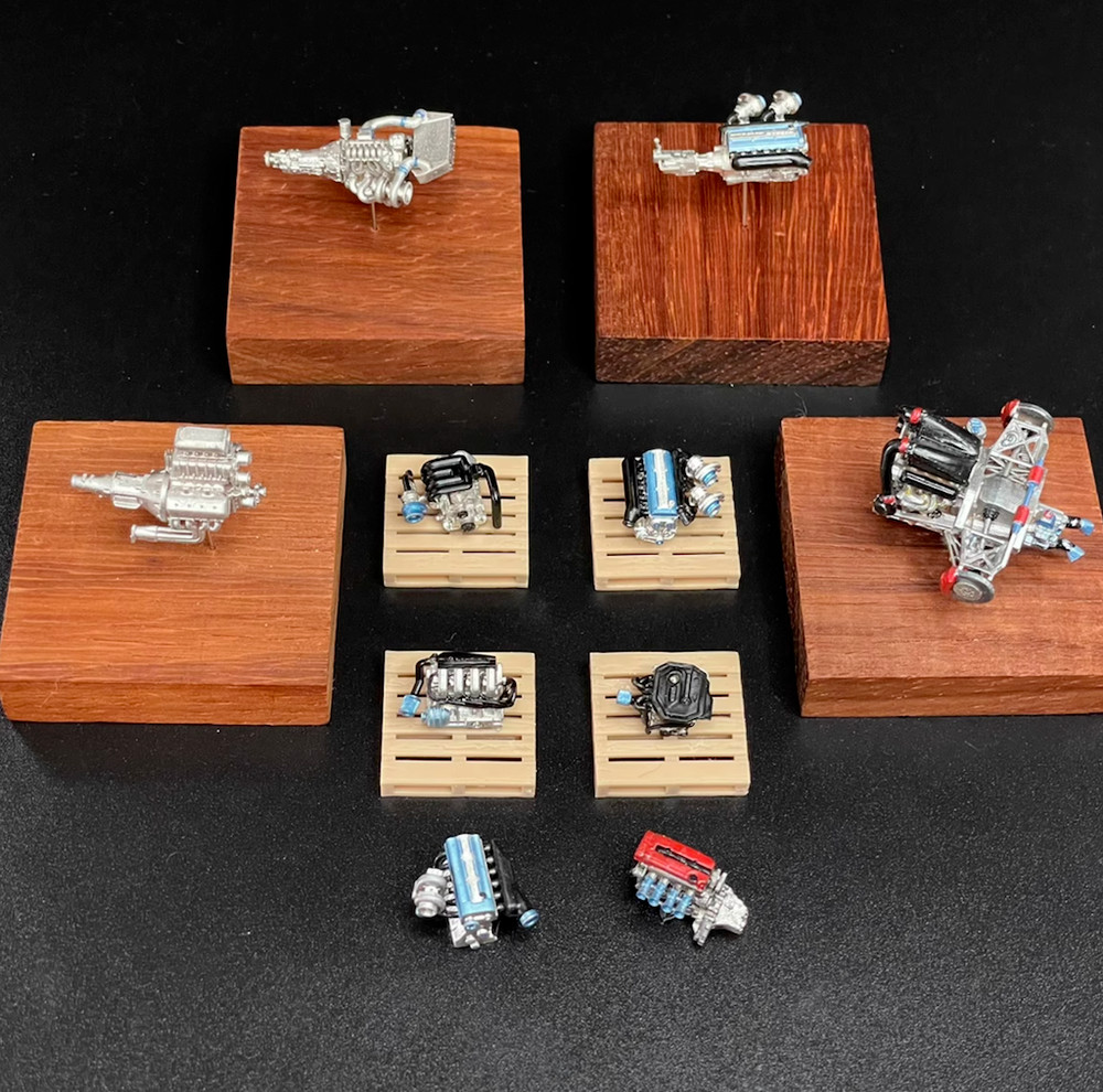 1/64 Diorama Garage Car Turbo Engine Model Tuning Workshop Scene Accessory Props