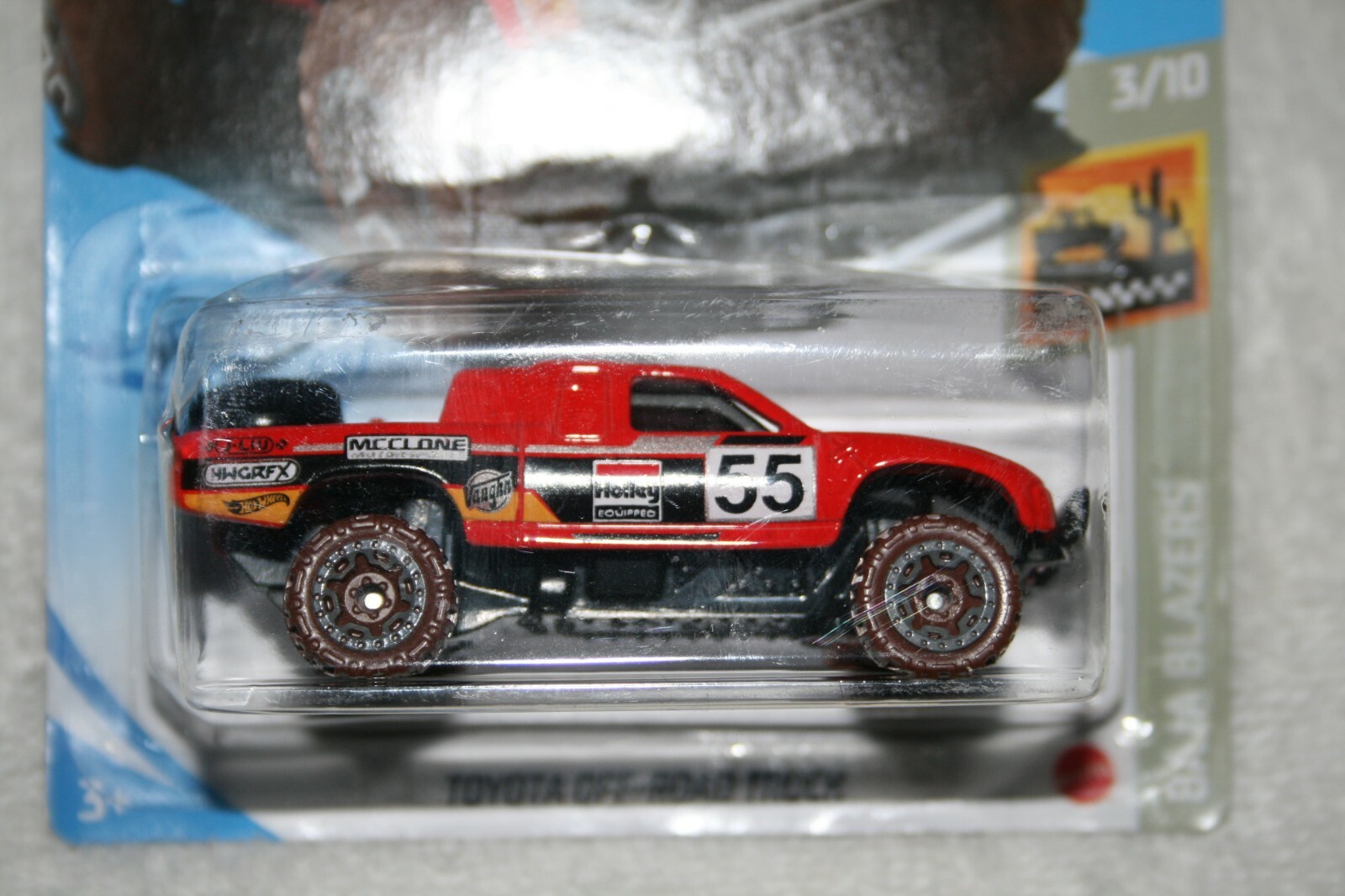 Hot Wheels RED 2015 Toyota Off Road Race Truck #4/250 Baja Blazers #3/10 MATTEL