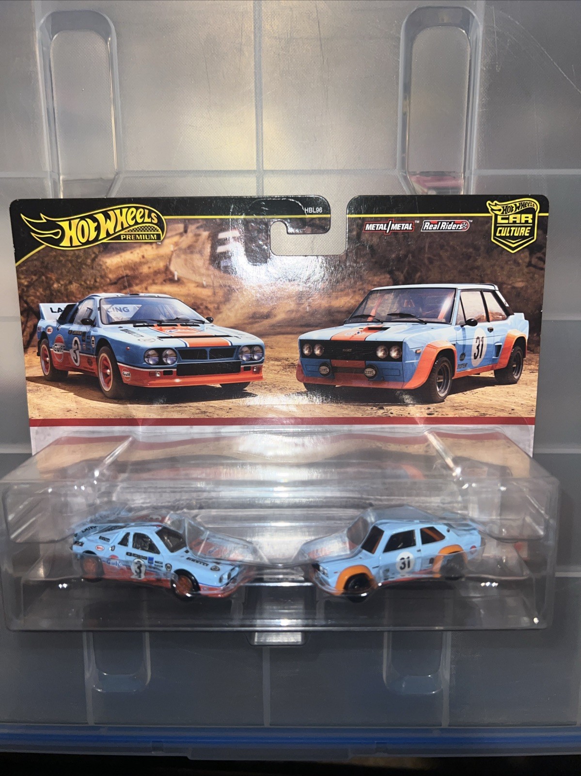 Hot Wheels Premium Car Culture 2 Pack Gulf Lancia Rally 037 & Fiat 131 Abarth!!!