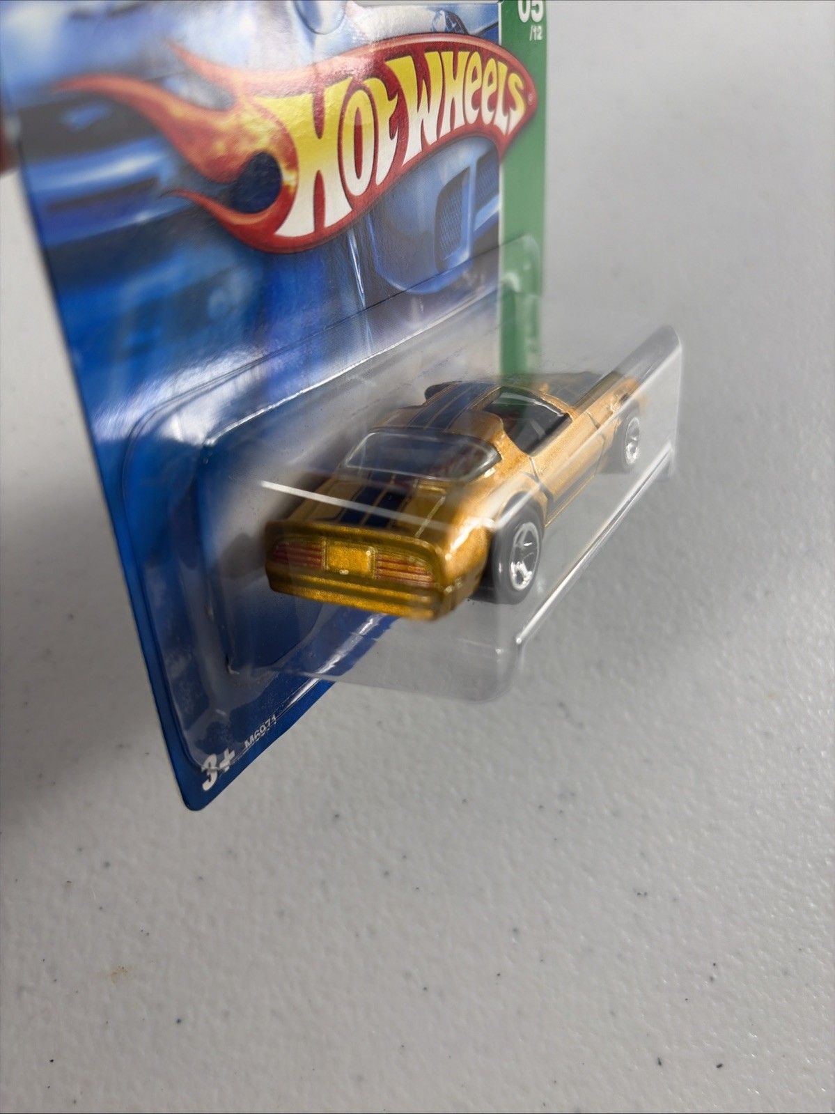 2007 HOT WHEELS TREASURE HUNT PONTIAC HOT BIRD GOLD SHORT CARD 5/12 #165/172