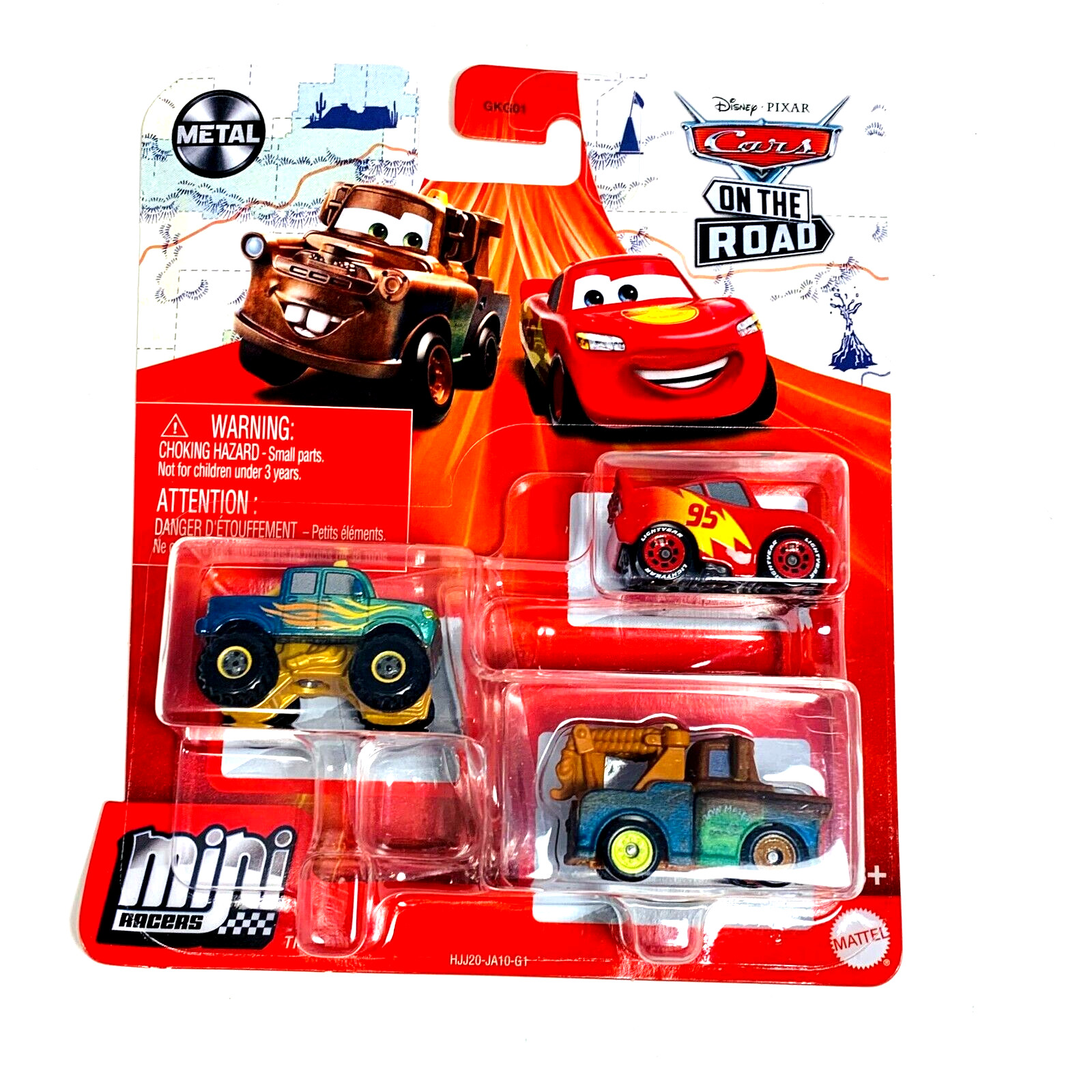 Disney Pixar Cars On the Road Mini Racers IVY Monster Truck MATER MCQUEEN 3 pk