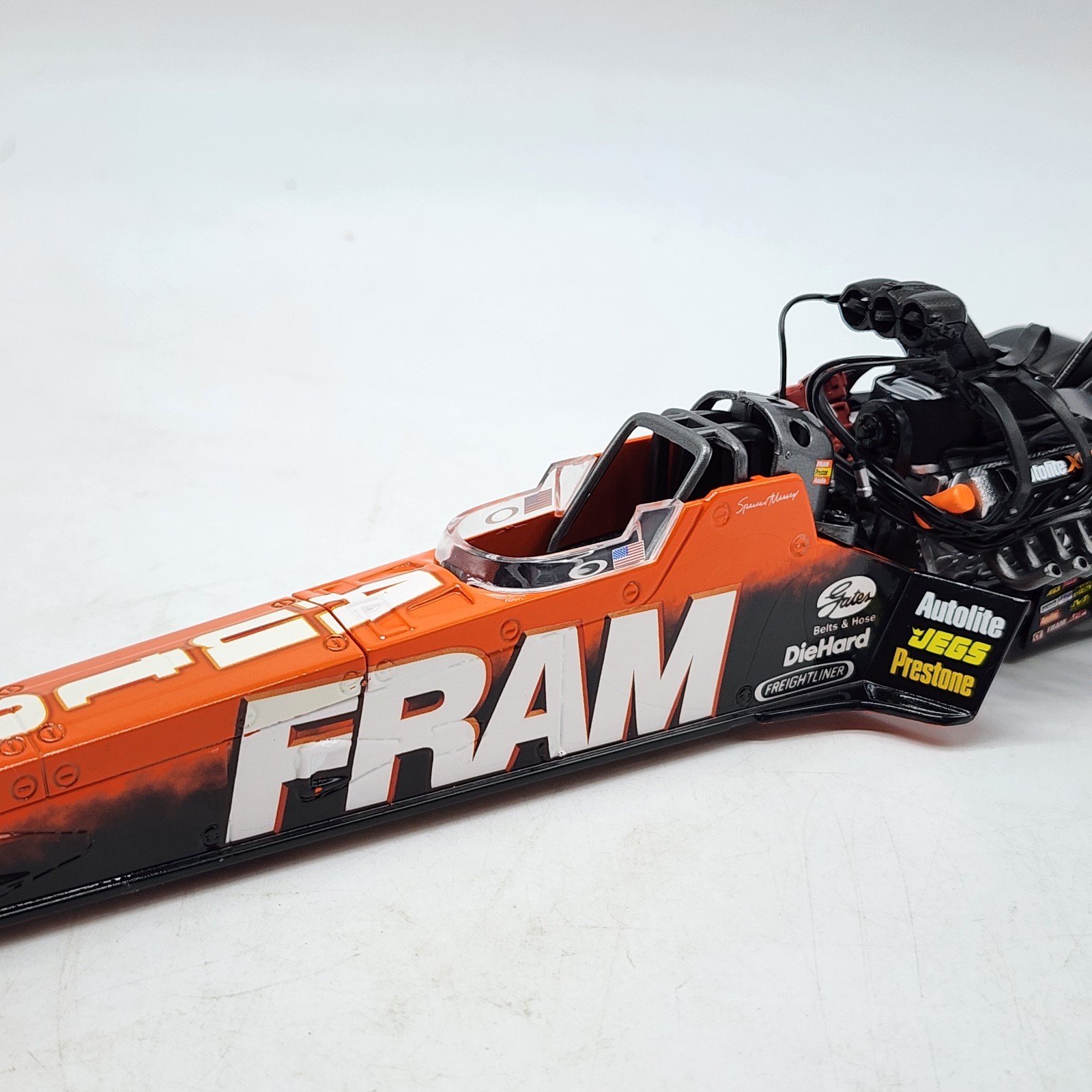 22D Auto World 1:24 NHRA Top Fuel Dragster FRAM Spencer Massey 2012 Diecast