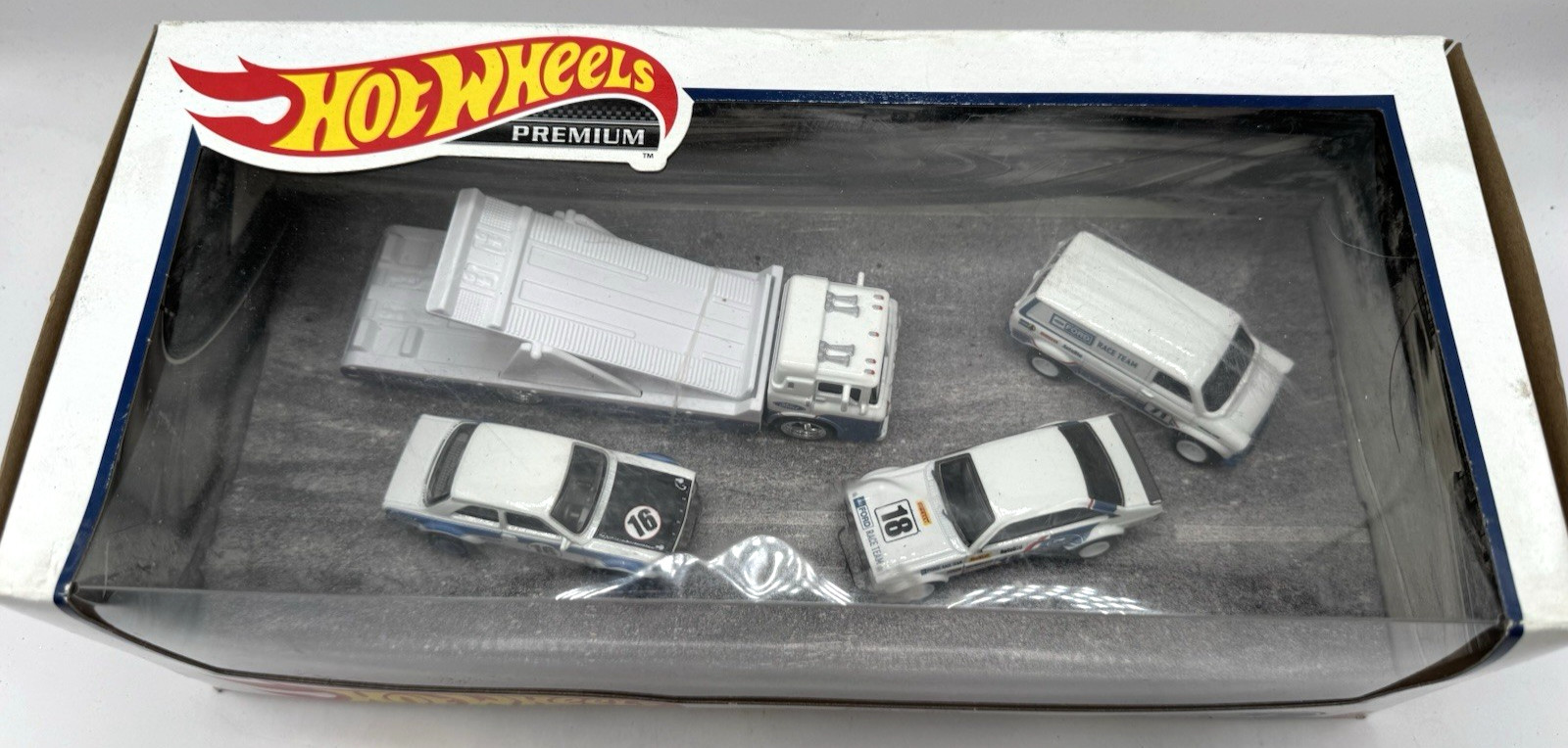Hot Wheels Premium Ford Race Team C-800, Transit Supervan, ’70 And ’78 Escort