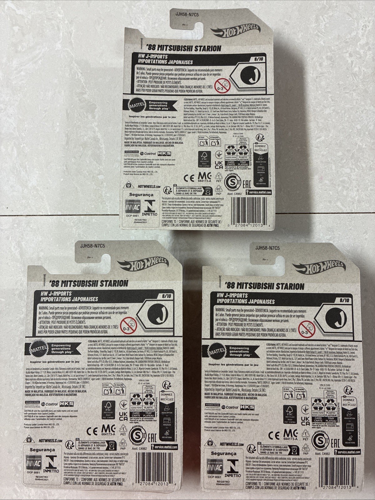 3 Hot Wheels ’88 Mitsubishi Starion Mainline 2026 177/250 HW J-Imports 8/10 Lot
